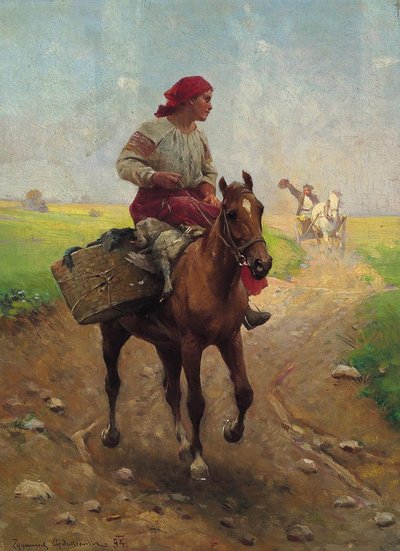 With Geese at the Market by Zygmunt Ajdukiewicz